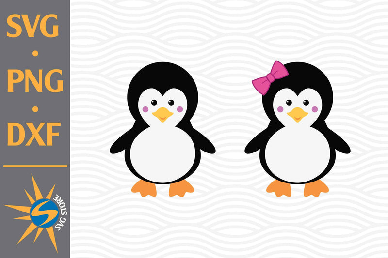 Penguin SVG, PNG, DXF Digital Files Include - So Fontsy