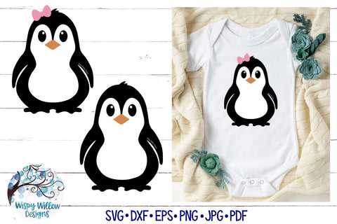 Penguin SVG SVG Wispy Willow Designs 