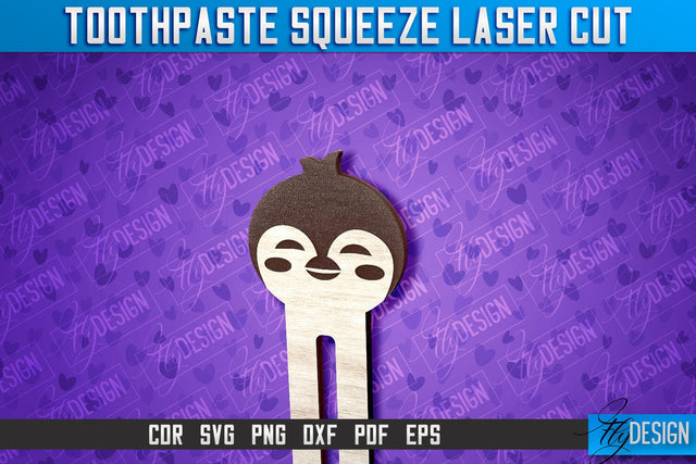Penguin Toothpaste Squeezer Laser Cut | Laser Cut SVG Design | CNC File SVG Fly Design 