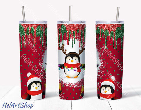 Penguin Tumbler PNG Sublimation, Skinny Tumbler Png Sublimation _HelArtShop_ 