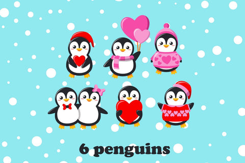 penguin valentine clip art, valentine graphict svg, sublim SVG dadan_pm 