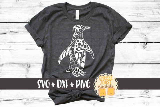 Penguin - Zen Doodle Art - Animal SVG PNG DXF Files SVG Cheese Toast Digitals 