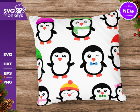 Penguins Bundle Svg, Penguin Svg, Christmas Penguins Svg SVG SvgMonkeys 