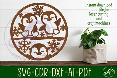 Penguins wall art sign, SVG file. vector file SVG APInspireddesigns 