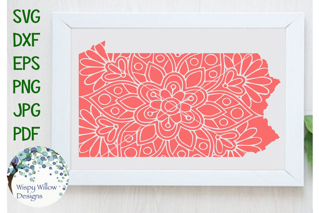 Pennsylvania Mandala SVG Wispy Willow Designs 