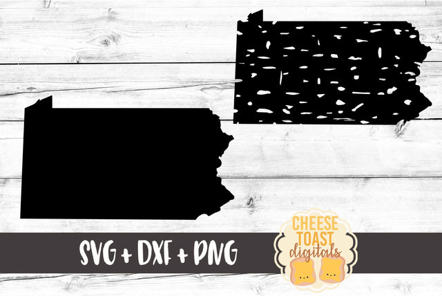 Pennsylvania - Solid & Grunge SVG Cheese Toast Digitals 