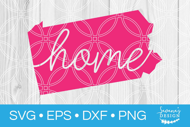 Pennsylvania State with Home SVG SavanasDesign 