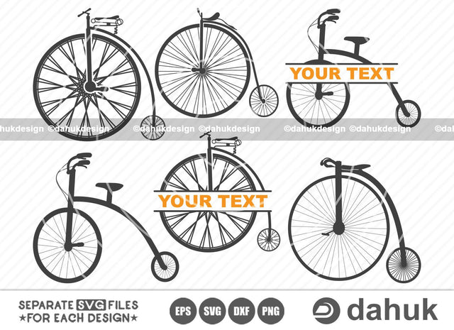 Penny farthing penny farthing svg, Farthing bicycle svg, Bicycle wheel svg, Cut file for silhouette, svg, eps, dxf, png, clipart cricut design space, vinyl cut files SVG dahukdesign 