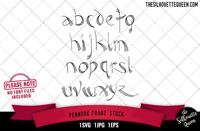 Penwork Franz Stuck alphabets - ABC letters SVG Loveleen Kaur 