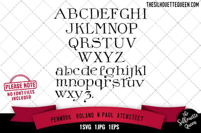 Penwork Roland W.Paul, Atchitect alphabets - ABC letters SVG Loveleen Kaur 