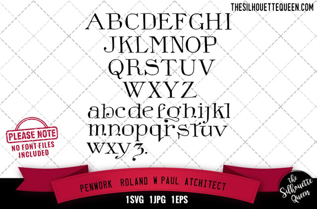 Penwork Roland W.Paul, Atchitect alphabets - ABC letters SVG Loveleen Kaur 