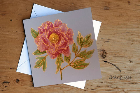 Peony Sitifukjin - Single line for Foil Quill | Digi Stamp Sketch DESIGN DrawnTogether with love 