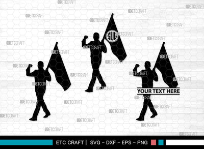 People With Flags Monogram, People With Flags Silhouette, People With Flags SVG, People Svg, Flags Svg, SB00392 SVG ETC Craft 