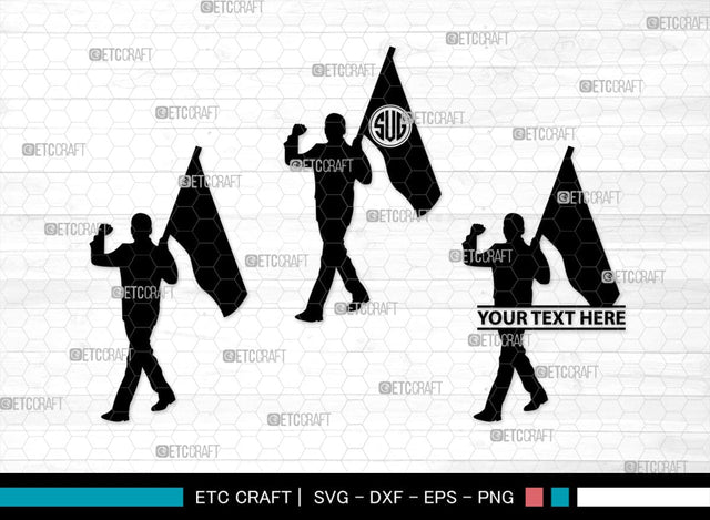 People With Flags Monogram, People With Flags Silhouette, People With Flags SVG, People Svg, Flags Svg, SB00392 SVG ETC Craft 