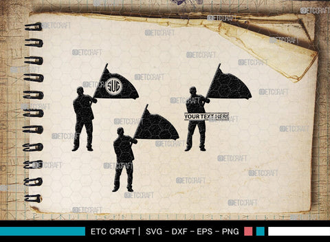 People With Flags Monogram, People With Flags Silhouette, People With Flags SVG, People Svg, Flags Svg, SB00392 SVG ETC Craft 