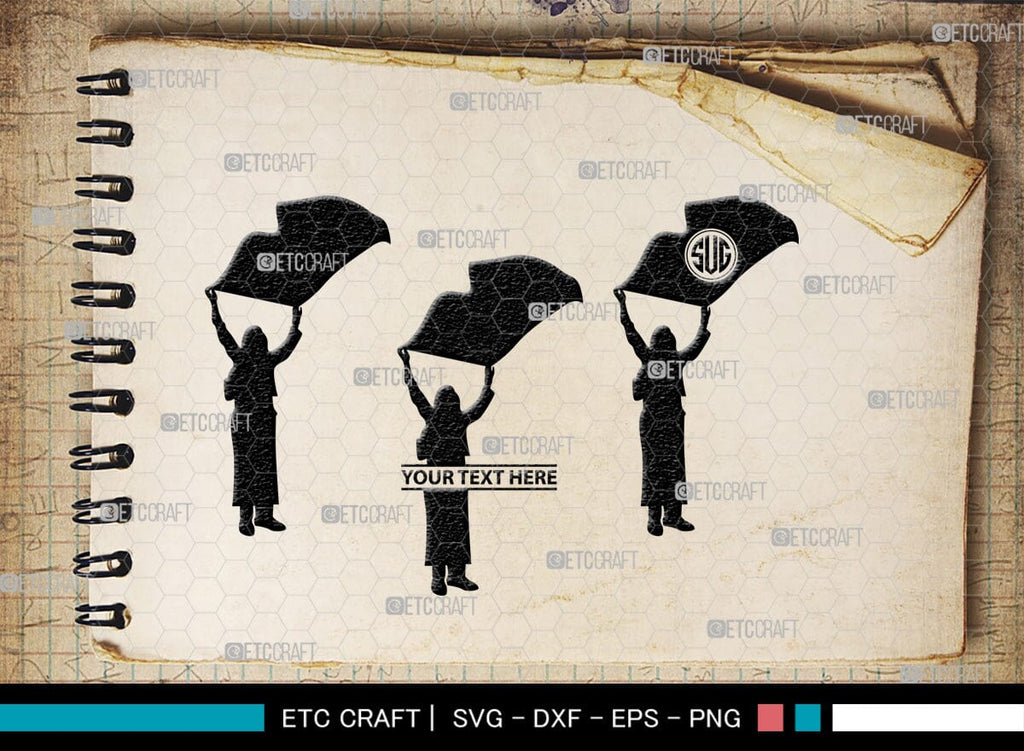 People With Flags Monogram, People With Flags Silhouette, People With ...