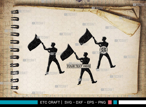 People With Flags Monogram, People With Flags Silhouette, People With Flags SVG, People Svg, Flags Svg, SB00392 SVG ETC Craft 