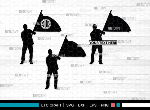 People With Flags Monogram, People With Flags Silhouette, People With Flags SVG, People Svg, Flags Svg, SB00392 SVG ETC Craft 