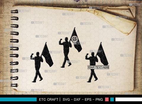 People With Flags Monogram, People With Flags Silhouette, People With Flags SVG, People Svg, Flags Svg, SB00392 SVG ETC Craft 