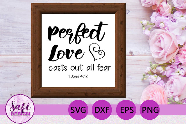 Perfect Love Bible Verse SVG SVG Safi Design 