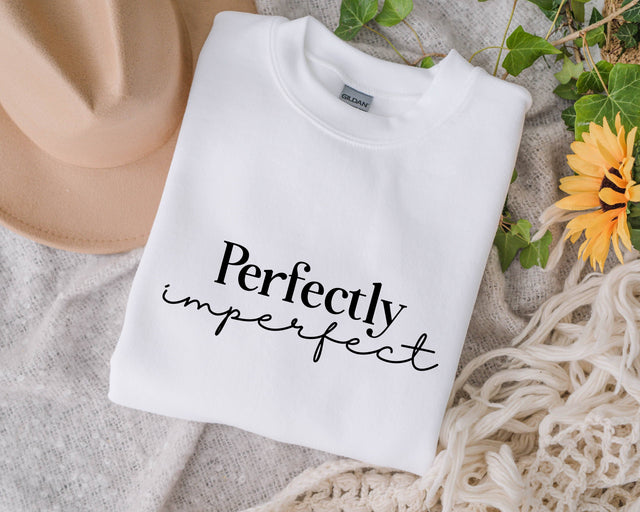 Perfectly Imperfect SVG, Inspirational Quote Svg, Motivational Svg, Funny SVG, Sassy Quotes, Cute, Sarcastic, Humorous Design, Cricut PNG Cut File, Tshirt Design, Sign Decor SVG Fauz 