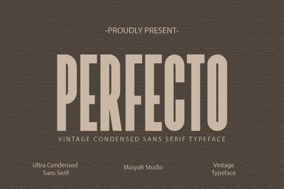 Perfecto - Sans Serif Typeface Font Masyafi Studio 