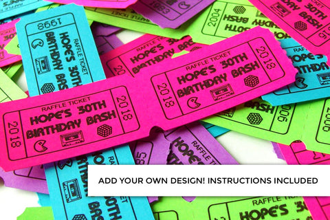 Perforated Blank Ticket Strip and Print and Cut Tickets SVG Risa Rocks It 