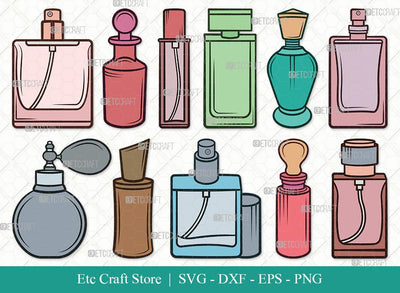 Perfume Bottle Clipart SVG Cut File | Scent Bottle Svg | Womens Perfume svg | Perfume Svg | Floral Perfume Svg | Scent Svg | Fashion Svg | Perfume Bottle Svg Bundle SVG ETC Craft 