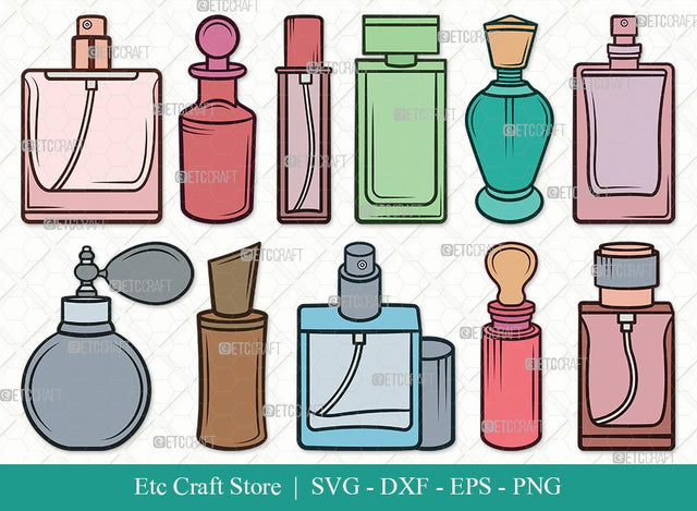 Perfume Bottle Clipart SVG Cut File | Scent Bottle Svg | Womens Perfume svg | Perfume Svg | Floral Perfume Svg | Scent Svg | Fashion Svg | Perfume Bottle Svg Bundle SVG ETC Craft 