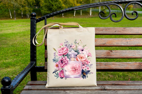 Perfume Bottle Floral Sublimation Clipart Bundle Sublimation Regulrcrative 