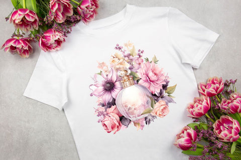 Perfume Bottle Floral Sublimation Clipart Bundle Sublimation Regulrcrative 