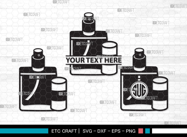 Perfume Bottle Monogram SVG, Scent Bottle Svg, Womens Perfume svg, Perfume Svg, Floral Perfume Svg, Scent Svg, Fashion Svg, Perfume Bottle Monogram SVG ETC Craft 