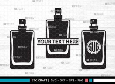 Perfume Bottle Monogram SVG, Scent Bottle Svg, Womens Perfume svg, Perfume Svg, Floral Perfume Svg, Scent Svg, Fashion Svg, Perfume Bottle Monogram SVG ETC Craft 