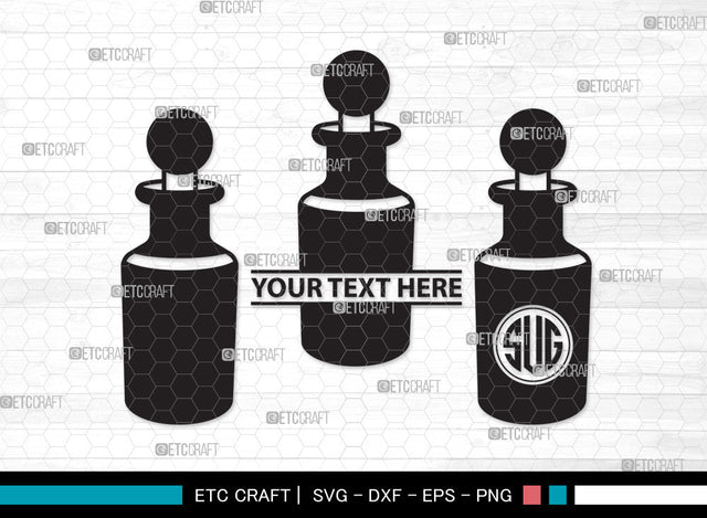 Perfume Bottle Monogram SVG, Scent Bottle Svg, Womens Perfume svg, Perfume Svg, Floral Perfume Svg, Scent Svg, Fashion Svg, Perfume Bottle Monogram SVG ETC Craft 