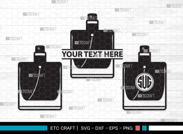 Perfume Bottle Monogram SVG, Scent Bottle Svg, Womens Perfume svg, Perfume Svg, Floral Perfume Svg, Scent Svg, Fashion Svg, Perfume Bottle Monogram SVG ETC Craft 