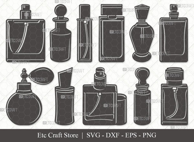 Perfume Bottle Silhouette SVG Cut File | Scent Bottle Svg | Womens Perfume svg | Perfume Svg | Floral Perfume Svg | Scent Svg | Fashion Svg | Perfume Bottle Svg Bundle SVG ETC Craft 