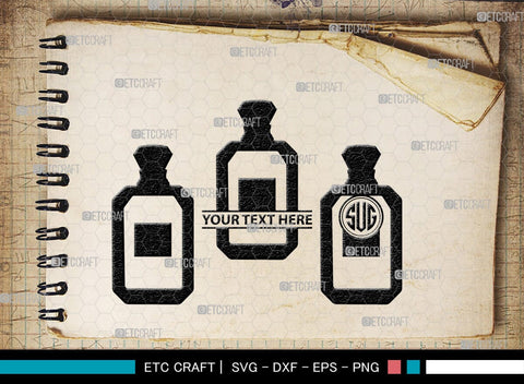 Perfume Monogram, Perfume Silhouette, Perfume SVG, Perfume, Perfume Bottle Svg, Fashion Svg, SB00209 SVG ETC Craft 