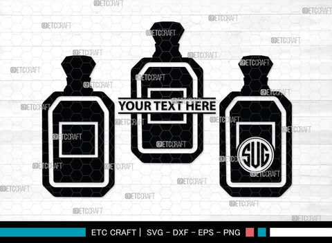 Perfume Monogram, Perfume Silhouette, Perfume SVG, Perfume, Perfume Bottle Svg, Fashion Svg, SB00209 SVG ETC Craft 