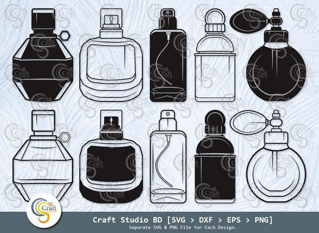 Perfume Silhouette, Women's Perfume SVG, Bottle Svg, Scent Bottle Svg, Floral Perfume Svg, Scent Svg, Perfume Bottle SVG Bundle SVG ETC Craft 