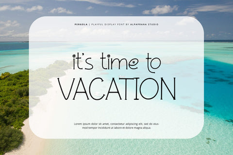 Pergola - Playful Display Font Font Alpaprana Studio 