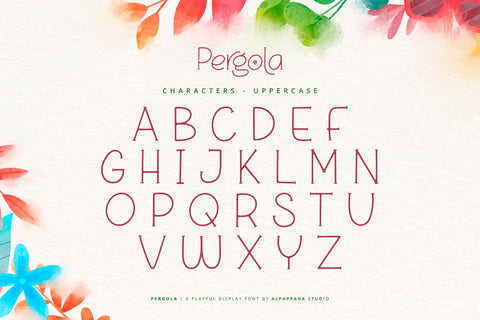 Pergola - Playful Display Font Font Alpaprana Studio 