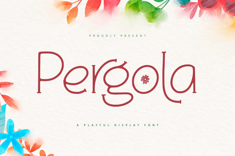 Pergola - Playful Display Font Font Alpaprana Studio 