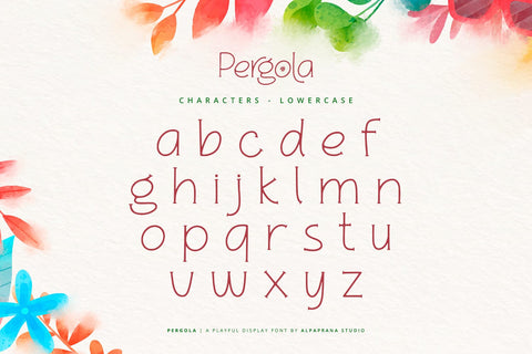 Pergola - Playful Display Font Font Alpaprana Studio 