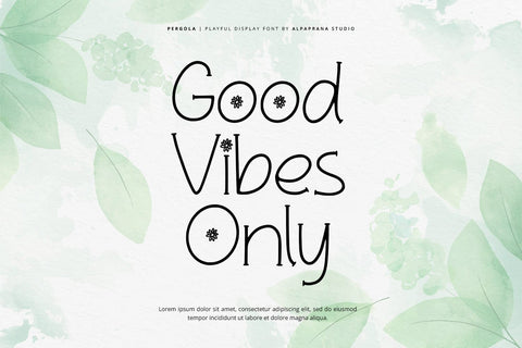 Pergola - Playful Display Font Font Alpaprana Studio 