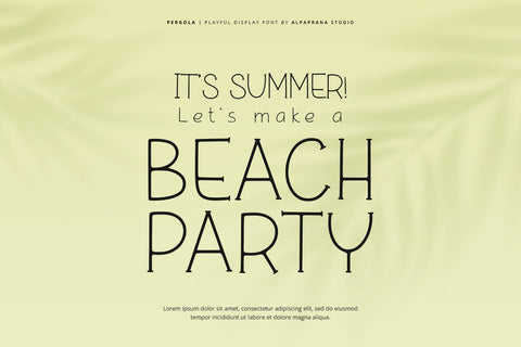 Pergola - Playful Display Font Font Alpaprana Studio 