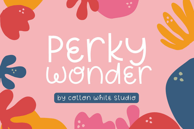 Perky Wonder Font Cotton White Studio 