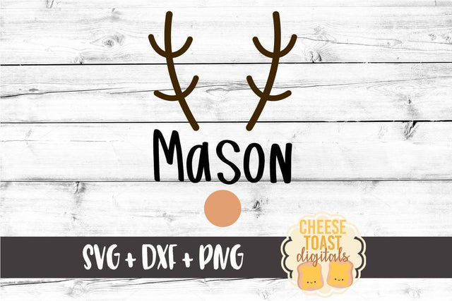 Personalized Boy Reindeer SVG Cheese Toast Digitals 