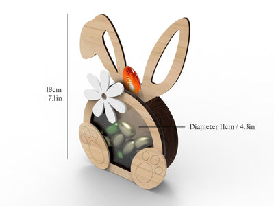 Personalized Easter bunny box for chocolate eggs - laser cutting file ...
