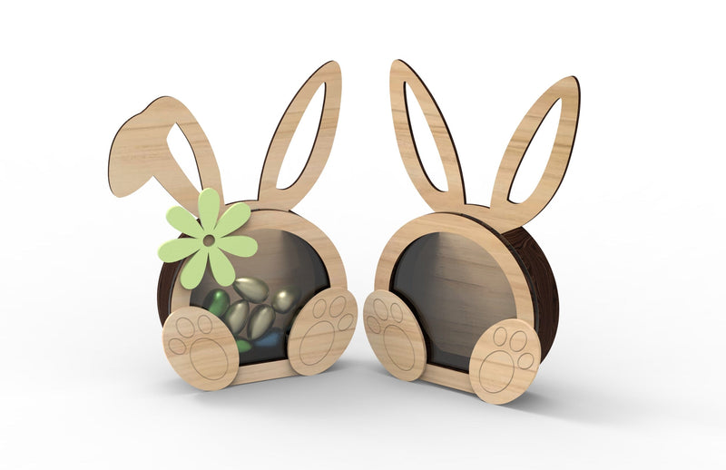 Personalized Easter bunny box for chocolate eggs - laser cutting file ...