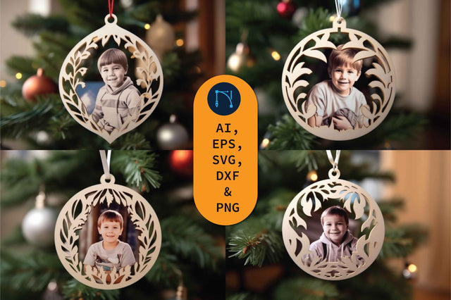 Personalized Photo Ornaments SVG Bundle SVG MD JOYNAL ABDIN 